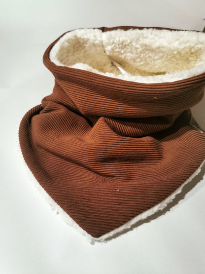 Rib-Jersey Dreiecks-Loopschal für Mama mit wählbarer Fütterung