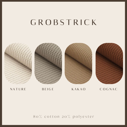 Grobstrick Dreiecks-Loopschal für Mama mit Teddyplüsch gefüttert