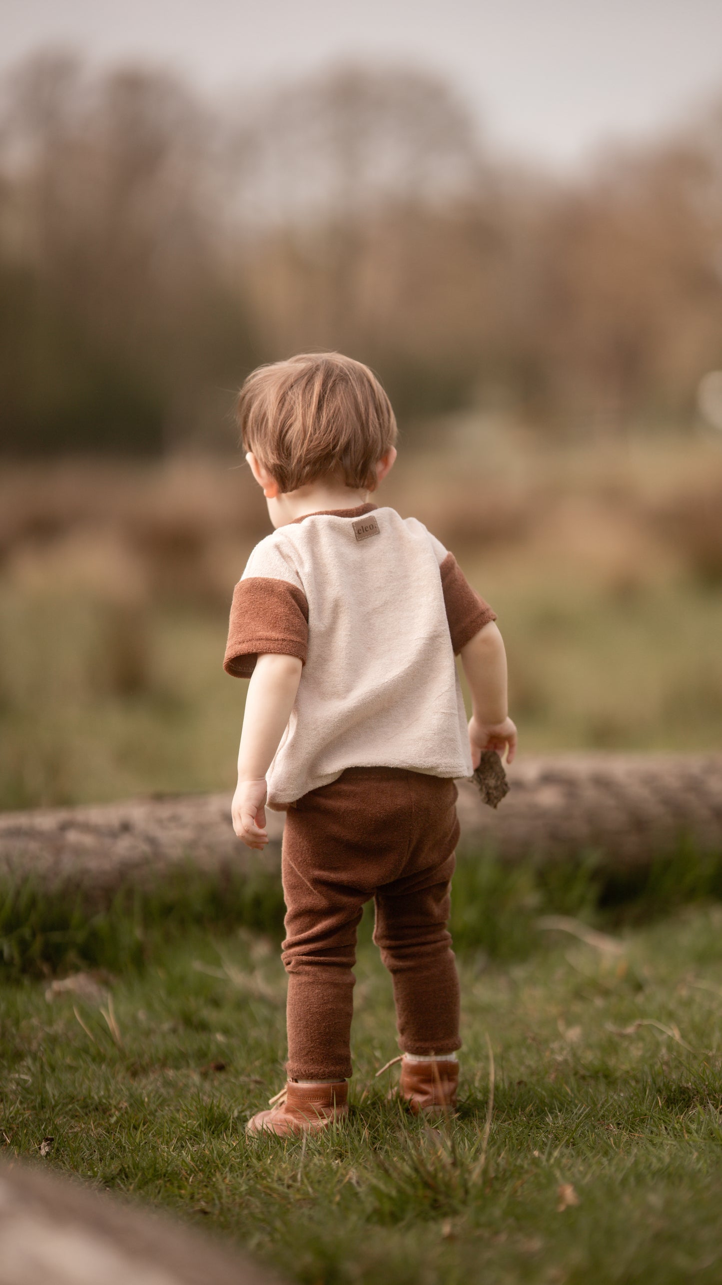 Set Basic Shirt Two-Tone & Leggings aus Frottee "Color your life"