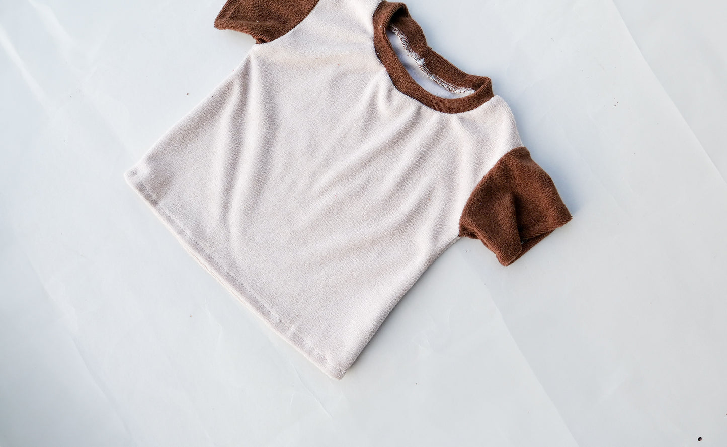 Basic Shirt Two-Tone aus Frottee "Color your life"