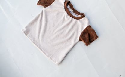 Basic Shirt Two-Tone aus Frottee "Color your life"