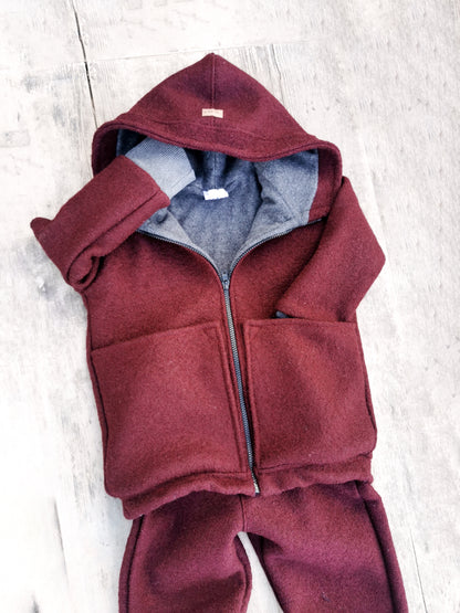 Wollwalk - Winterset Wollwalkhose & Jacke gefüttert mit Bio Baumwollfleece