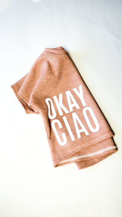 OKAY CIAO Oversized Shirt Waffle Knit