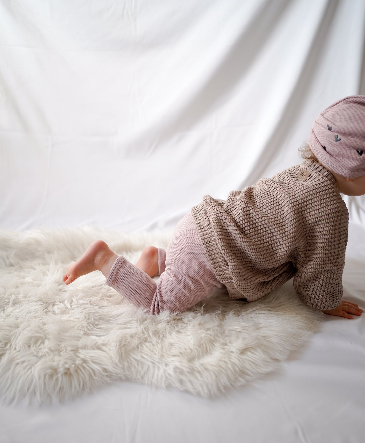 BELOVED Set - Grobstrick Oversized Pullover & Leggings aus Waffle-Knit