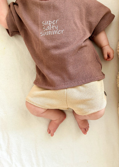 super salty summer Set Shorts & Oversized Shirt aus Feinstrick