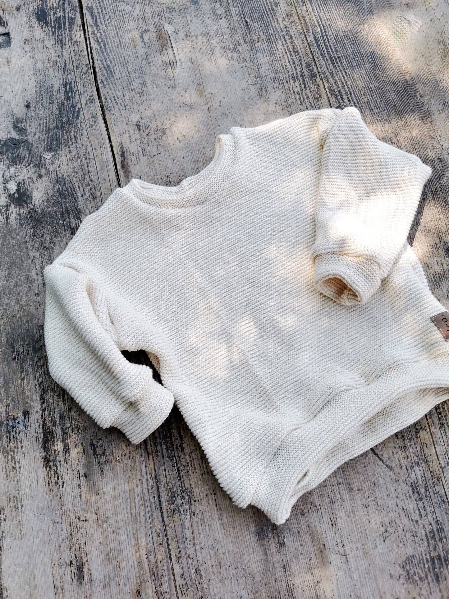 Oversized Pullover aus Wellenstrick