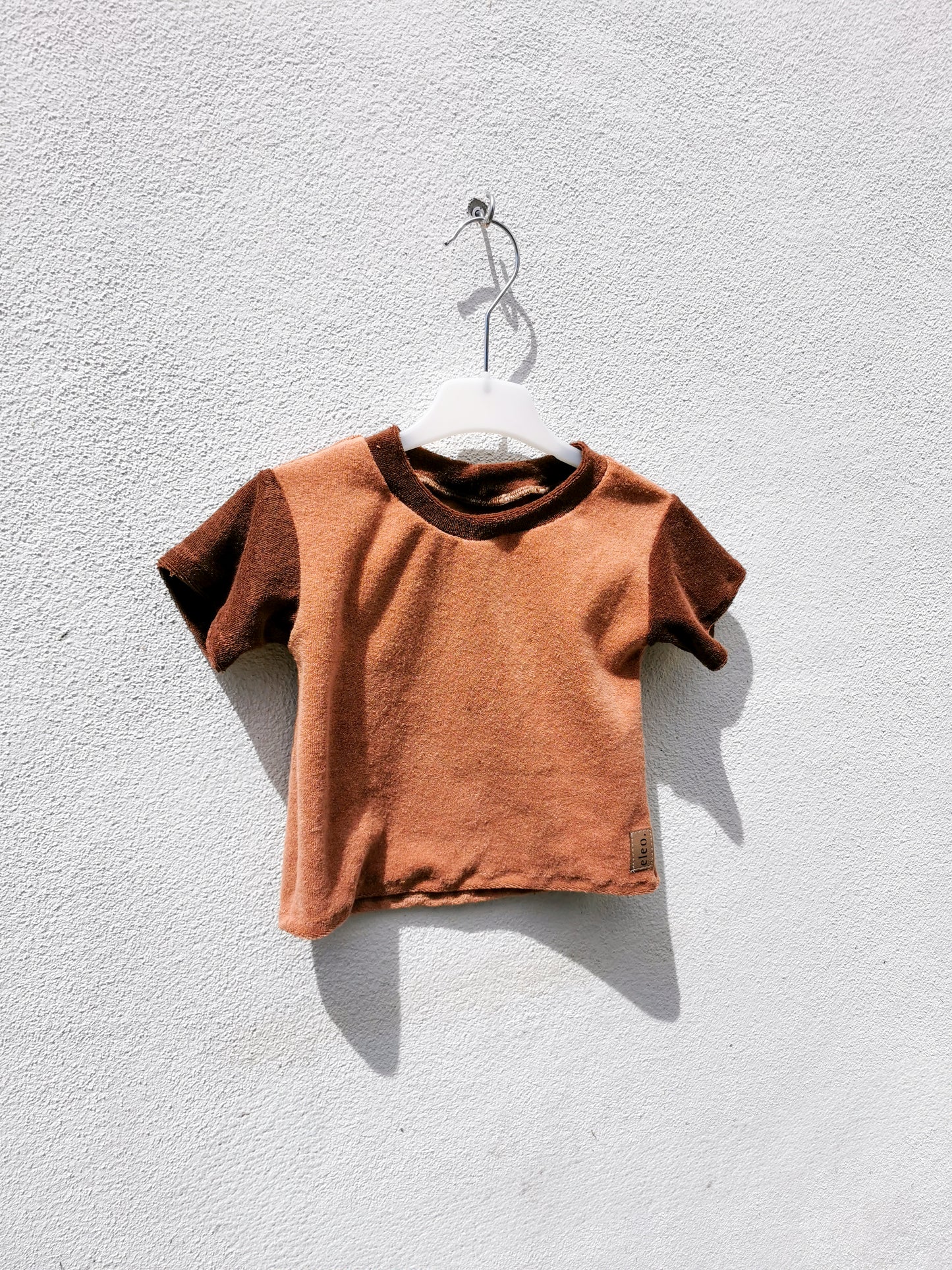 Basic Shirt Two-Tone aus Frottee "Color your life"