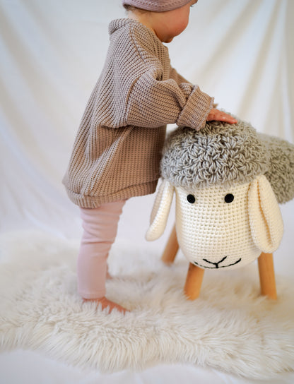 BELOVED Set - Grobstrick Oversized Pullover & Leggings aus Waffle-Knit