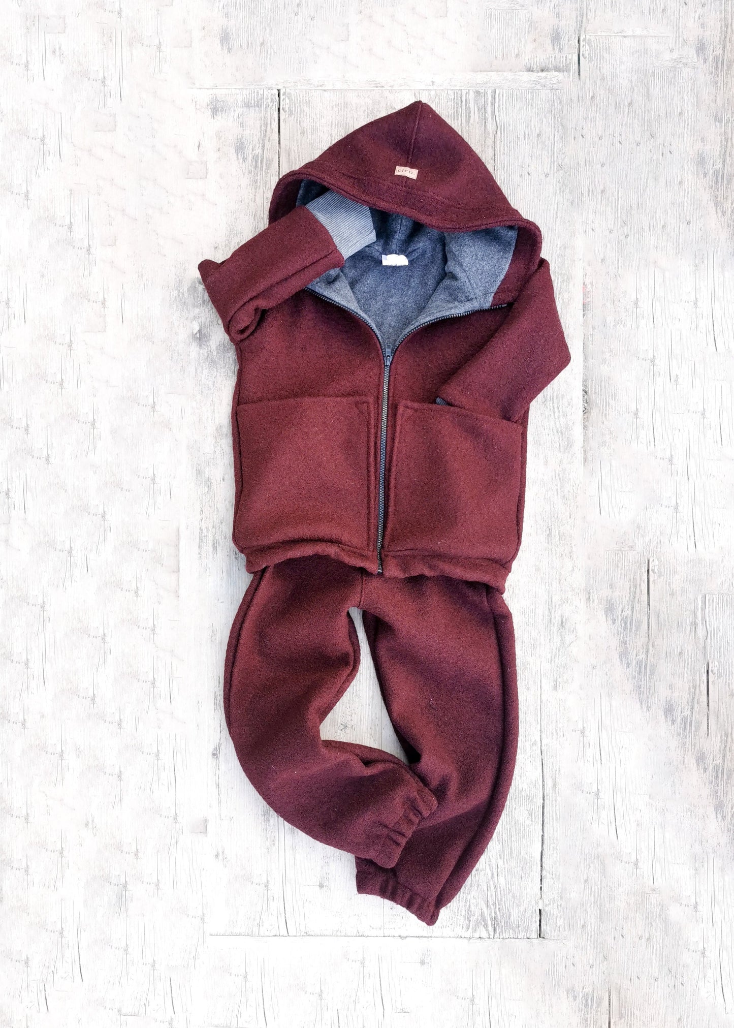 Wollwalk - Winterset Wollwalkhose & Jacke gefüttert mit Bio Baumwollfleece