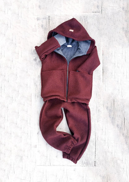 Wollwalk - Winterset Wollwalkhose & Jacke gefüttert mit Bio Baumwollfleece