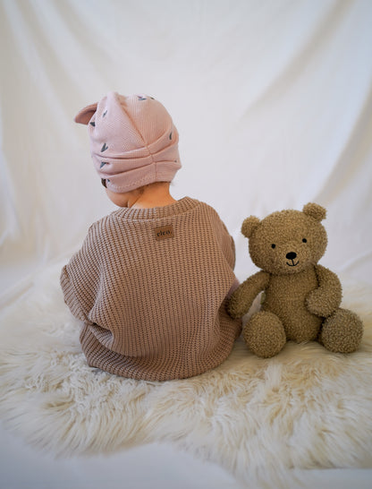 BELOVED Set - Grobstrick Oversized Pullover & Leggings aus Waffle-Knit