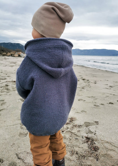 Gefütterte Wollwalk-Jacke mit Teddyplüsch für Kinder