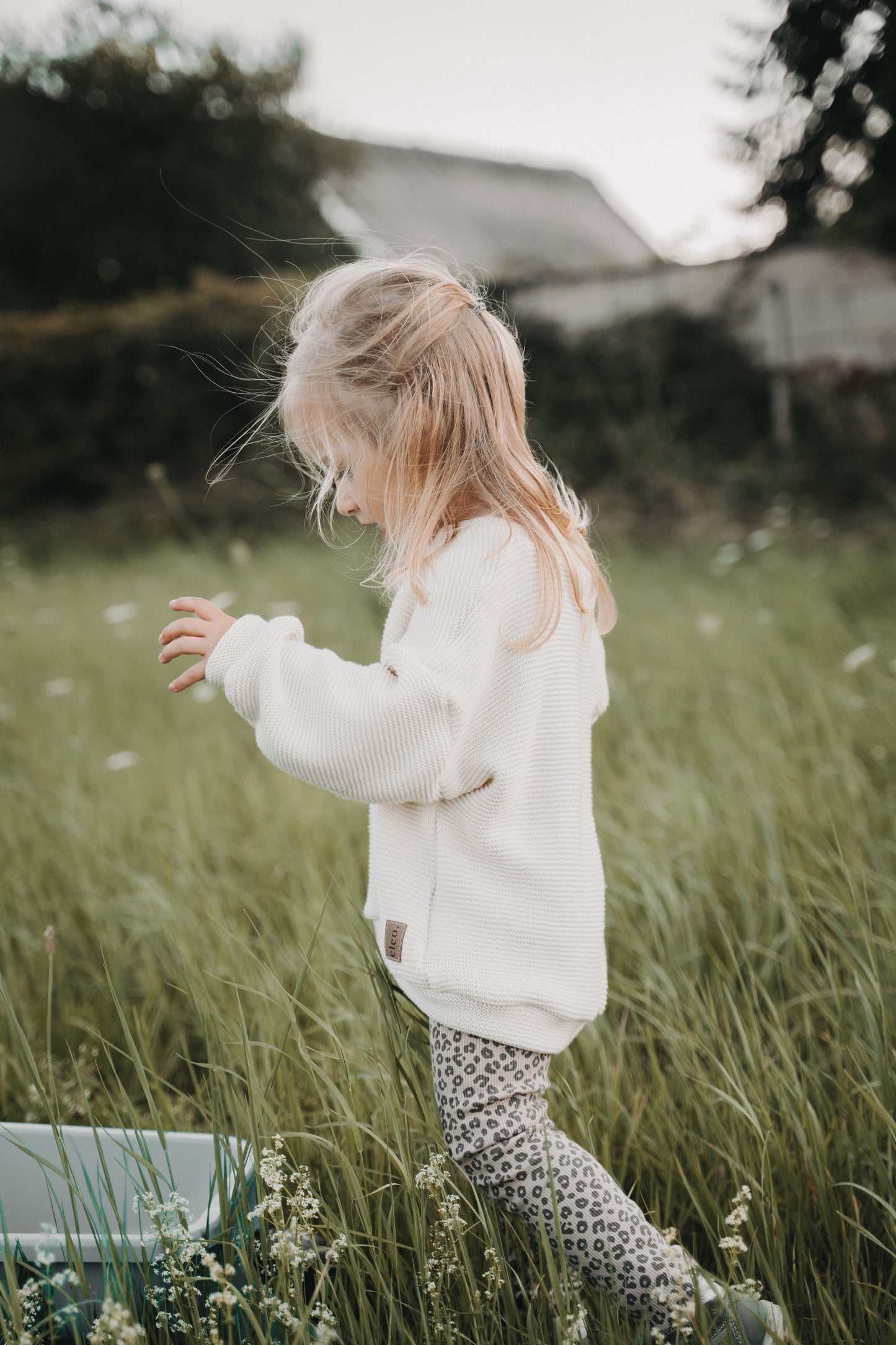 Oversized Pullover aus Wellenstrick