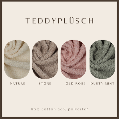 Feinstrick Dreiecks-Loopschal für Mama mit Teddyplüsch gefüttert