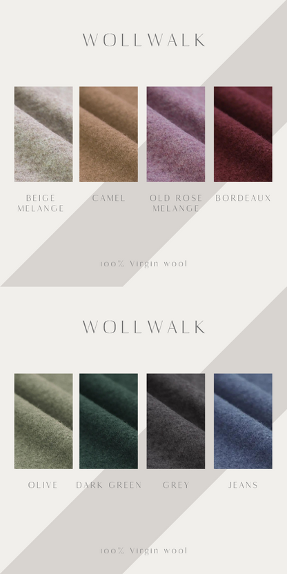 Wollwalk Zwergenmütze gefüttert mit French Terry