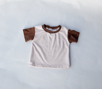 Basic Shirt Two-Tone aus Frottee "Color your life"