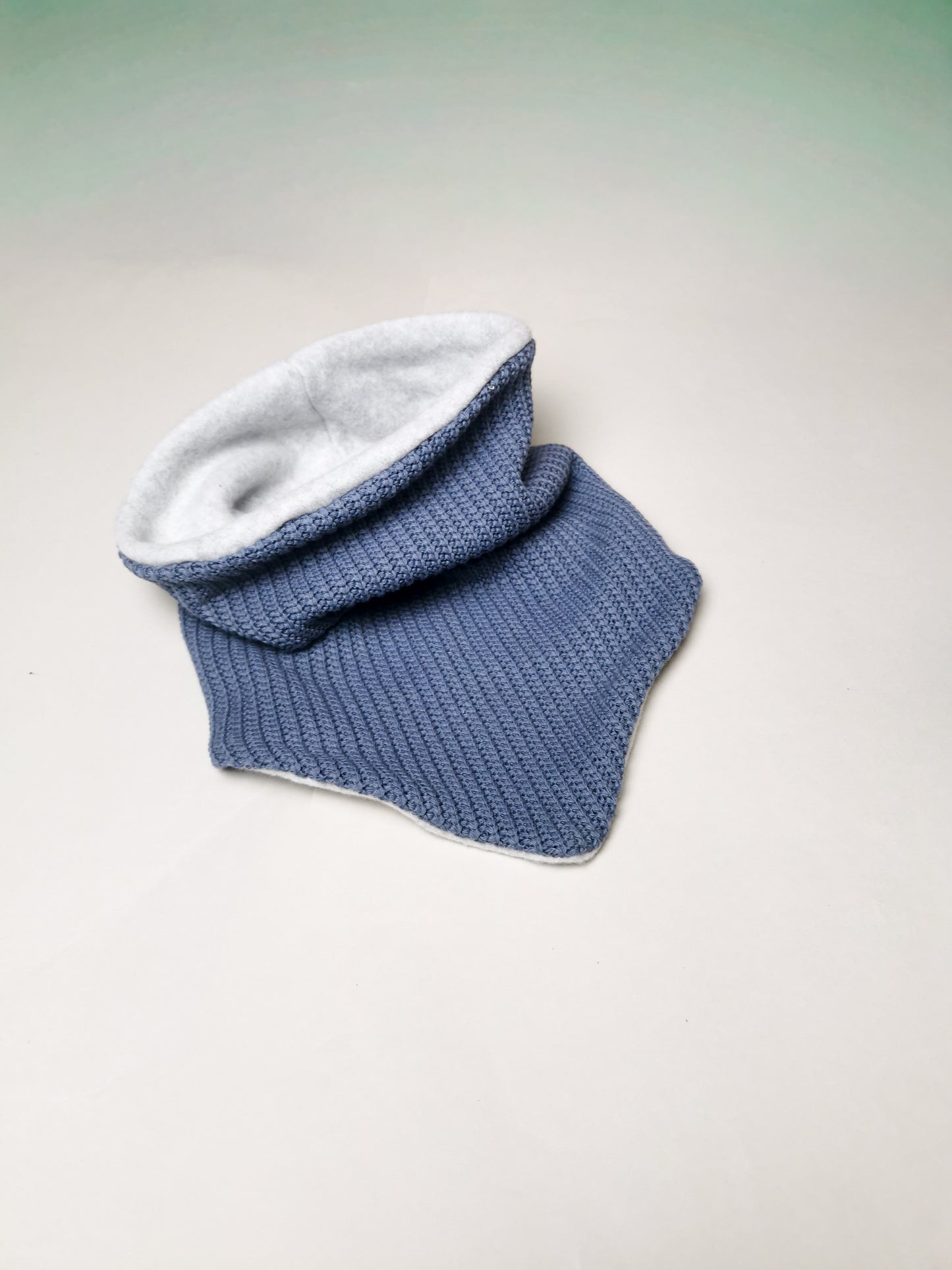 Grobstrick Dreiecks-Loopschal für Mama mit Bio-Baumwollfleece gefüttert